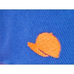 Czapka z daszkiem snapback "Orange Kicks" niebieska