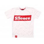 T-shirt "Silence" biały