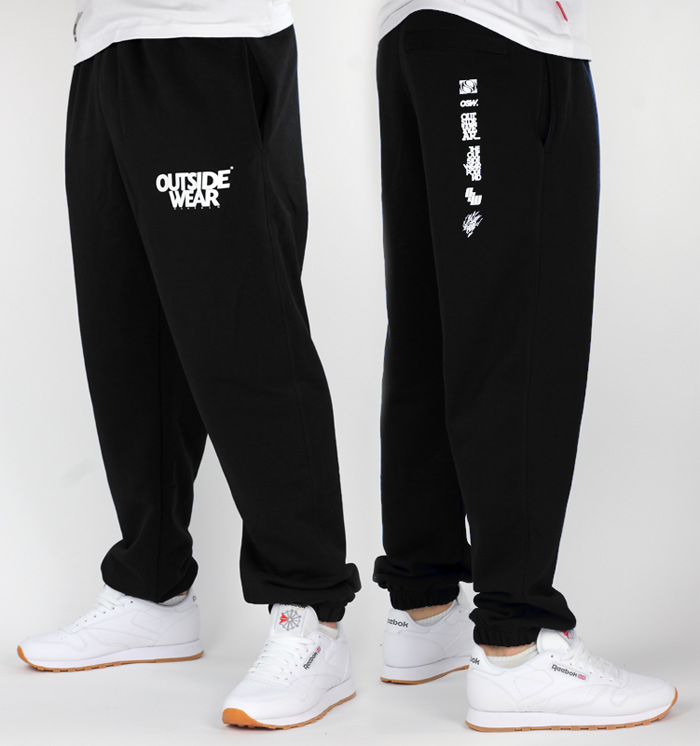 Spodnie Dresowe Bawełniane Outsidewear "CLs" kolor czarny 