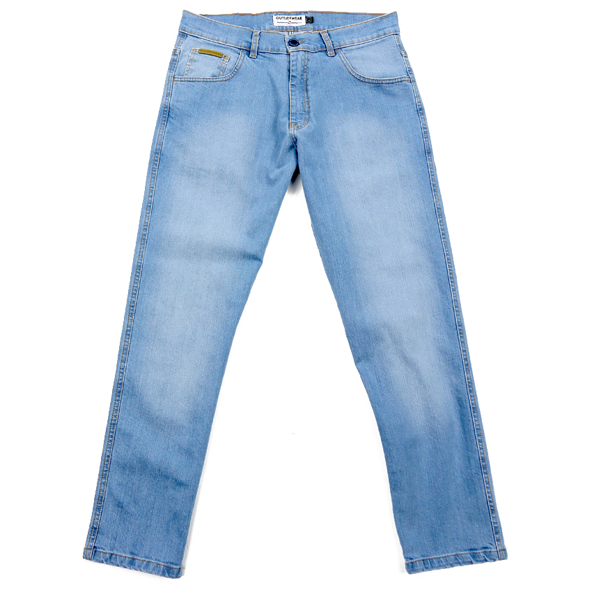 Spodnie jeans regular Outsidewear "Stripe2.0" blue