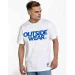 T-shirt Outsidewear "Classic" biały/blue