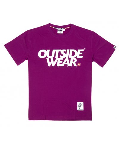 T-shirt Outsidewear "Classic" purpurowy