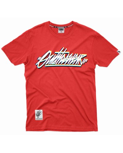 T-shirt Outsidewear "ColorTag" czerwony