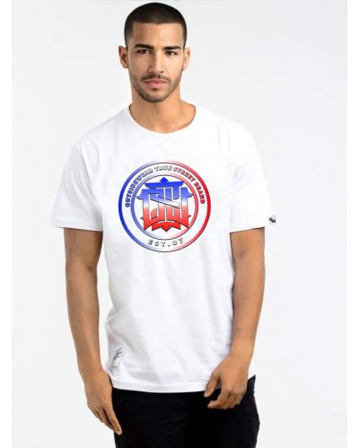 T-shirt Outsidewear "Monogram" biały