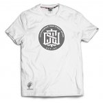 T-shirt Outsidewear "Monogram" biały szary