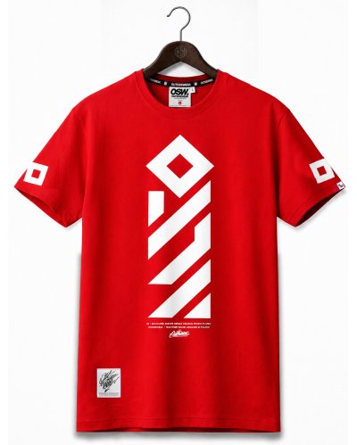 T-shirt Outsidewear "Vertical" czerwony